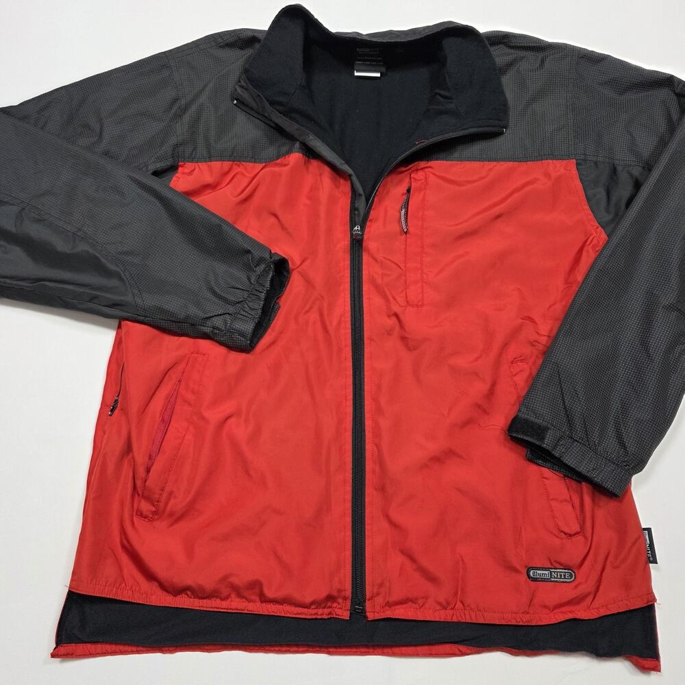 IllumiNITE Reflective Men’s Jacket Medium Red Safety High Visibility cycling